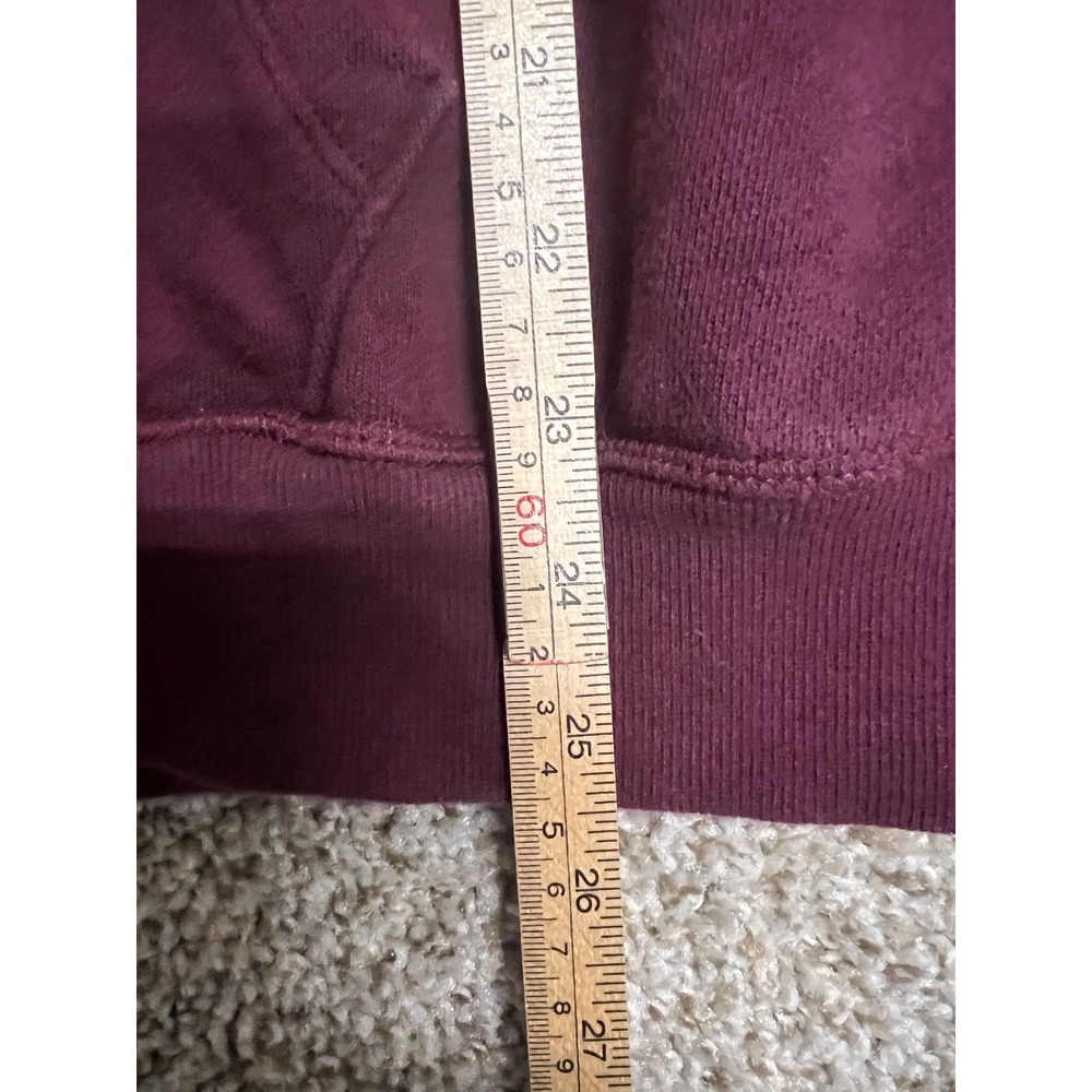 PINK Victoria's Secret Burgundy Plaid Logo Oversized Hoodie XXL - Picture 4 of 8